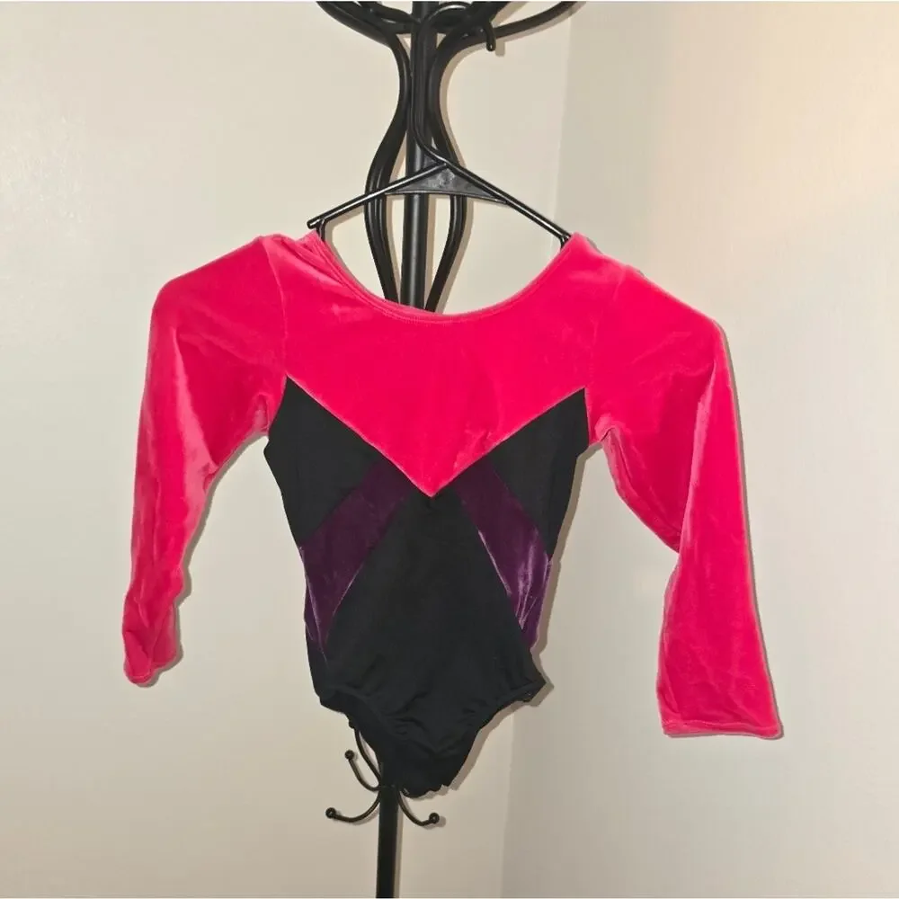 Danskin Freestyle Colorful Long-Sleeve Leotard 6x Small